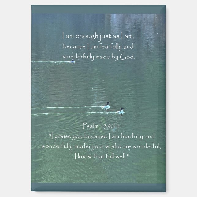 Aimant Citation d'affirmation chrétienne et Bible corresp (Recto)