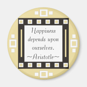 Aimant Citation d'Aristote de bonheur - de motivation