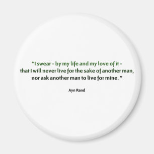 Aimant Citation d'Ayn Rand