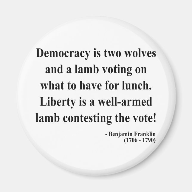 Aimant Citation de Ben Franklin 2a (Devant)