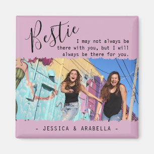 Aimant Citation de Bestie moderne Photo BFF personnalisée