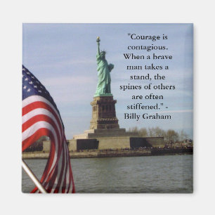 Aimant Citation de Billy Graham Courage sur l'aimant