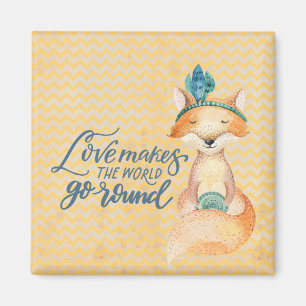 Aimant Citation de Boho Fox Love