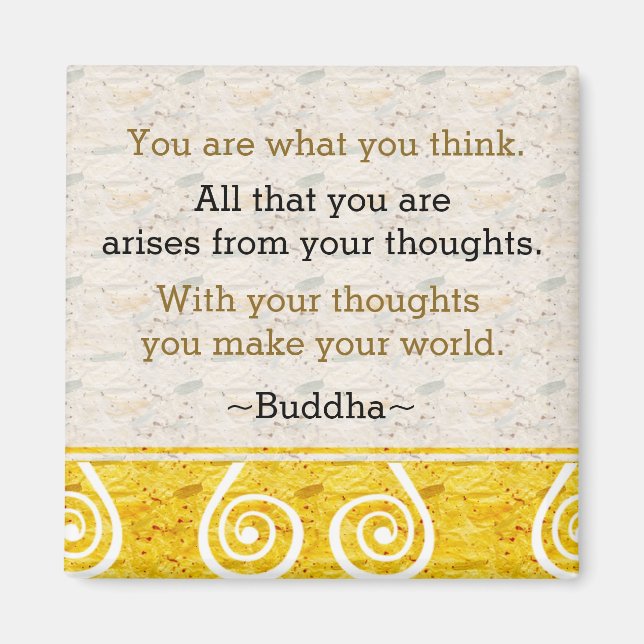 Aimant Citation de Bouddha inspirant (Devant)