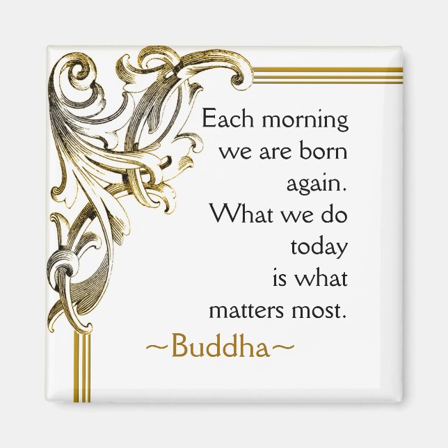 Aimant Citation de bouddha ~ Magnat de motivation (Devant)