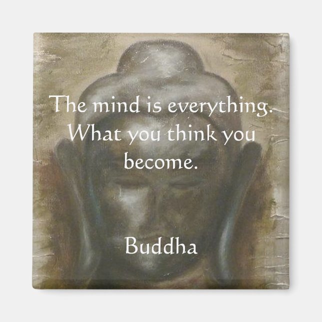 Aimant Citation de Bouddha sur bouddha peint (Devant)