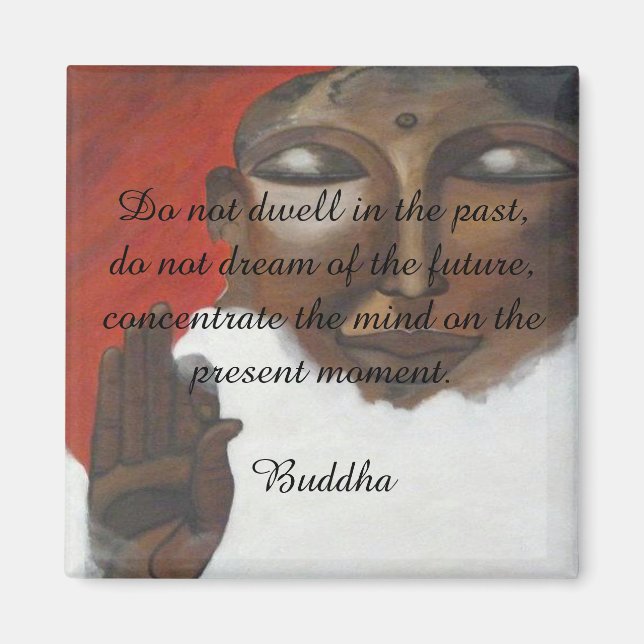 Aimant Citation de Bouddha sur bouddha peint (Devant)