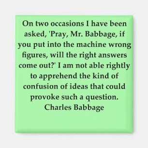 Aimant Citation de Charles Babbage