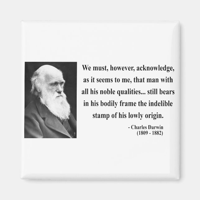 Aimant Citation de Charles Darwin 1b (Devant)