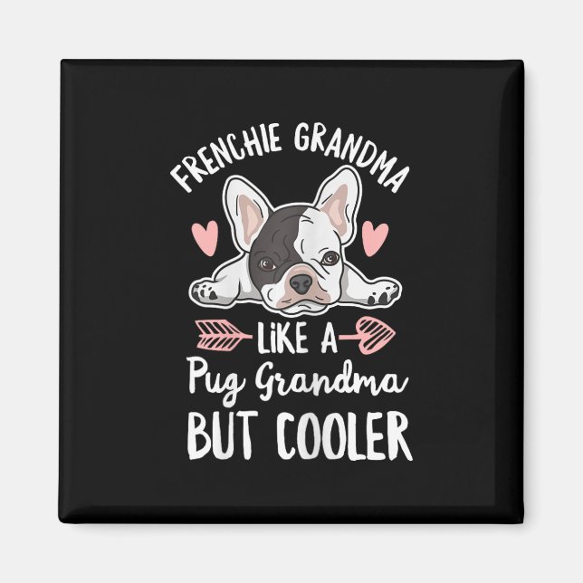 Aimant Citation De Chien Pour Votre Grand-Mère Française (Devant)