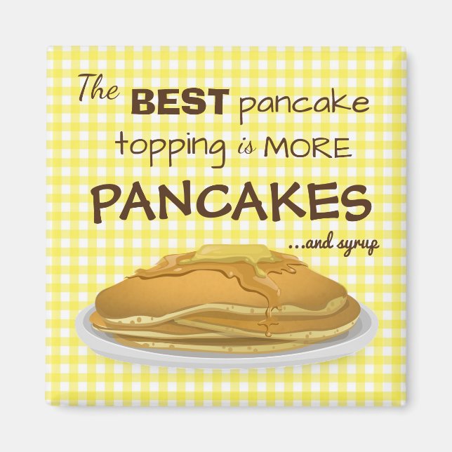 Aimant Citation de coupure de crêpes et sirop (Devant)