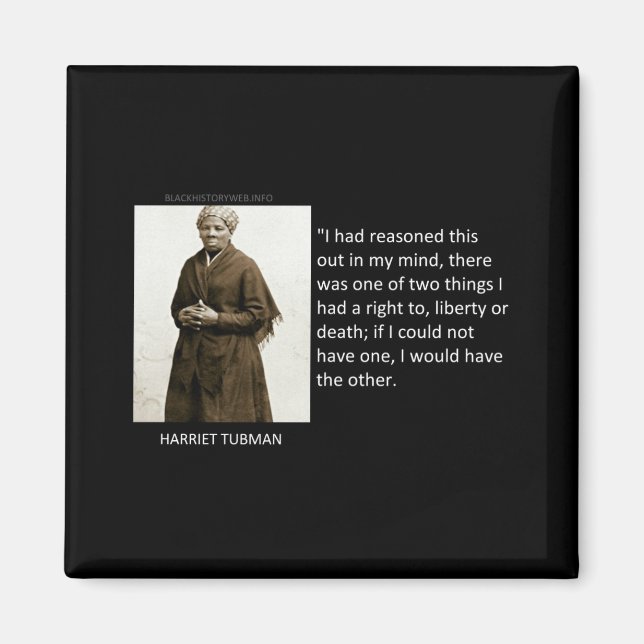Aimant Citation de Harriet Tubman (Devant)