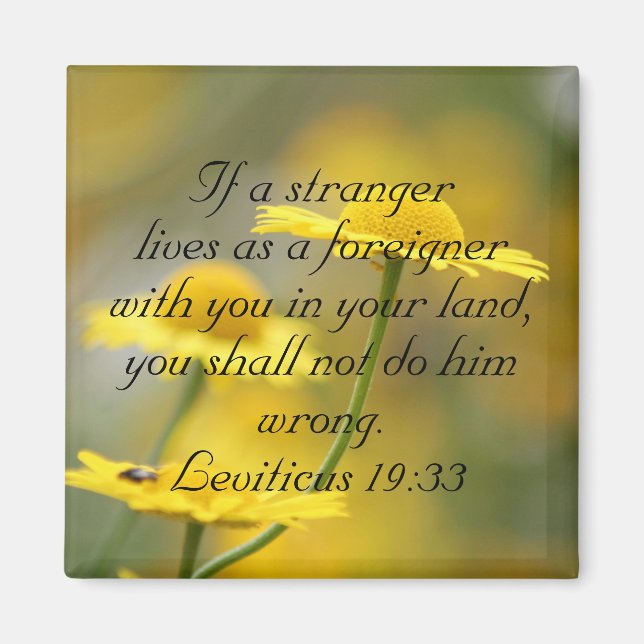 Aimant Citation de la Bible de l'Ancien Testament - Lévit (Devant)