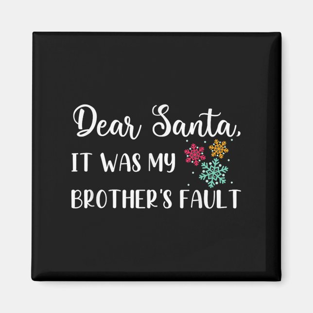 Aimant Citation De Noël Drôle Cher Père Noël C'Était Mon  (Devant)