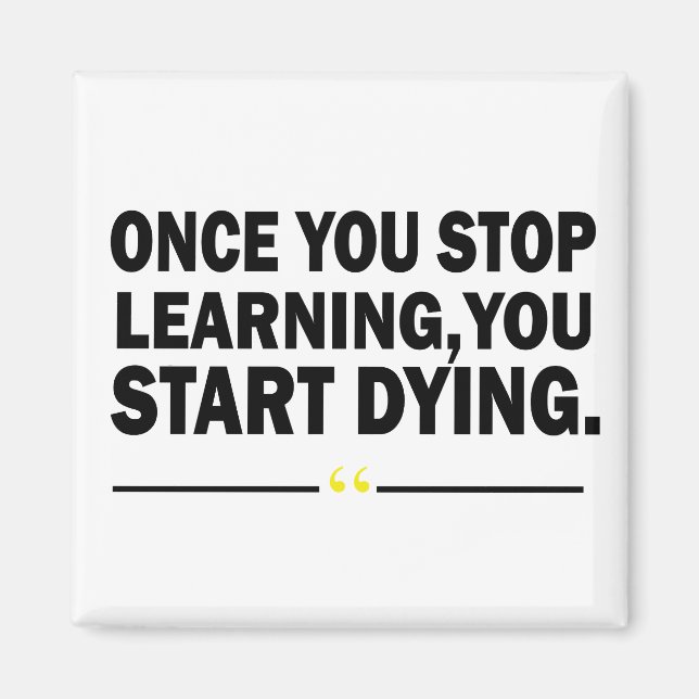 Aimant Citation de professeur d'apprentissage motivant (Devant)