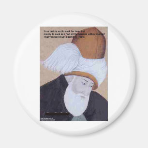 Aimant Citation de Rumi "Obstacles de l'amour" sur les T-