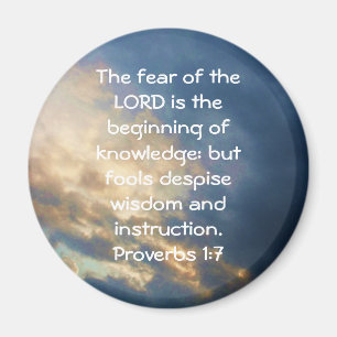 Aimant Citation de sagesse de vers de bible indiquant le