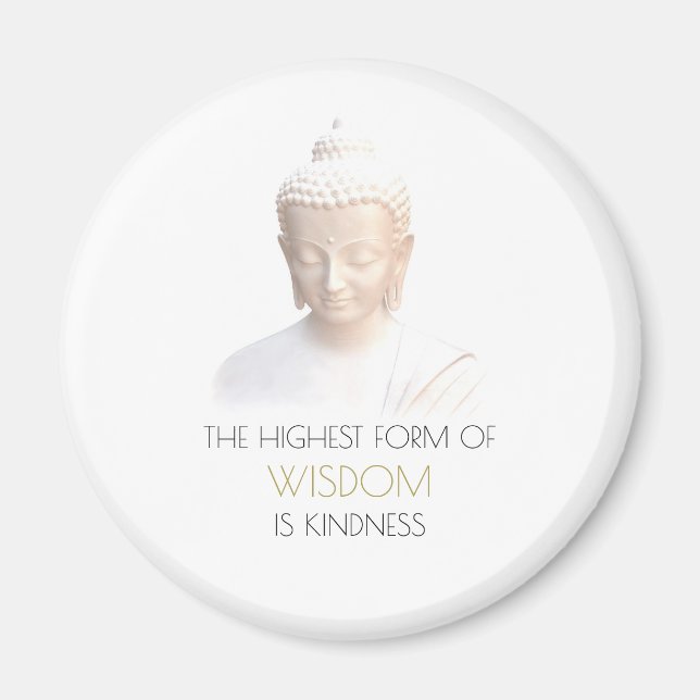 Aimant Citation De Sagesse Inspirationnelle Avec Bouddha  (Devant)