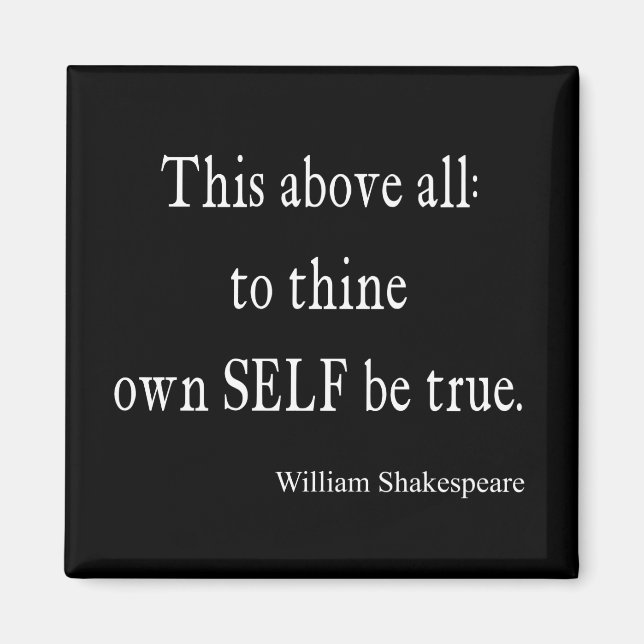 Aimant Citation De Shakespeare À Votre Propre Être De Vér (Devant)