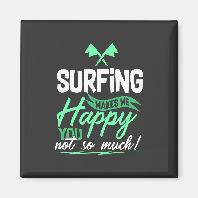 Aimant Citation de surf drôle (Devant)