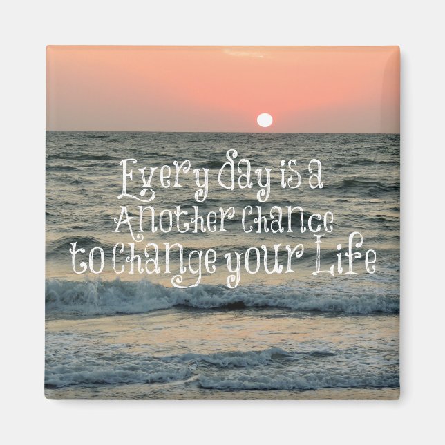 Aimant Citation de vie inspirationnelle : Chaque jour est (Devant)