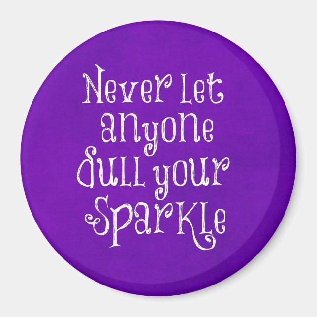 Aimant Citation d'étincelle inspirée de la fille violette (Devant)