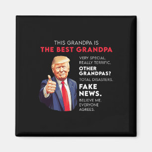 Aimant Citation Drôle De Donald Trump Pour Grand-Père Con
