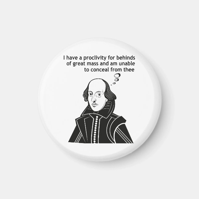 Aimant Citation drôle de Shakespeare (Devant)