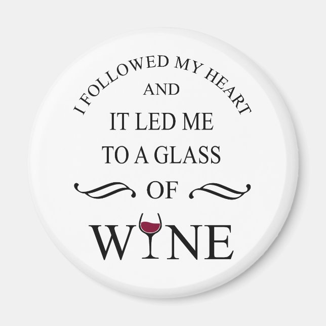 Aimant citation drôle pour les amateurs de vin (Devant)