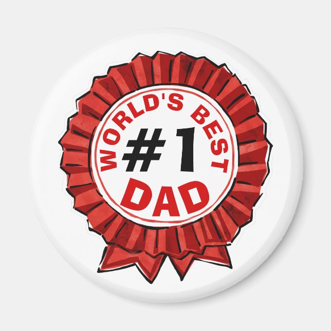 Aimant Citation du meilleur papa du monde Fête des pères  (Devant)