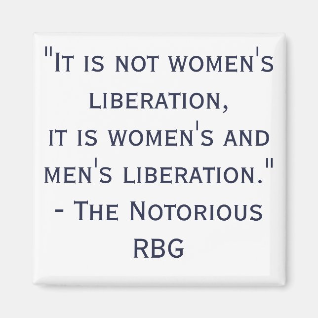 Aimant Citation du RBG pour la libération des femmes (Devant)
