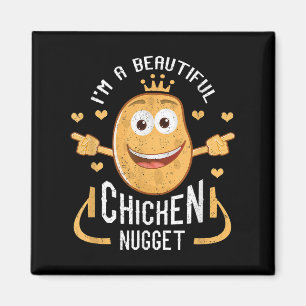 Aimant Citation Graphique Drôle - Je Suis Un Beau Poulet