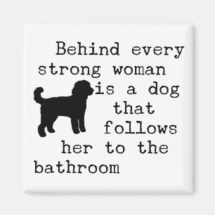 Aimant Citation humoristique de chien - Labradoodle