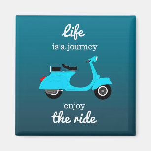 Aimant Citation Inspirante de Vie Bleu Ombre