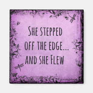 Aimant Citation inspirante : Elle s'est éloignée du bord 