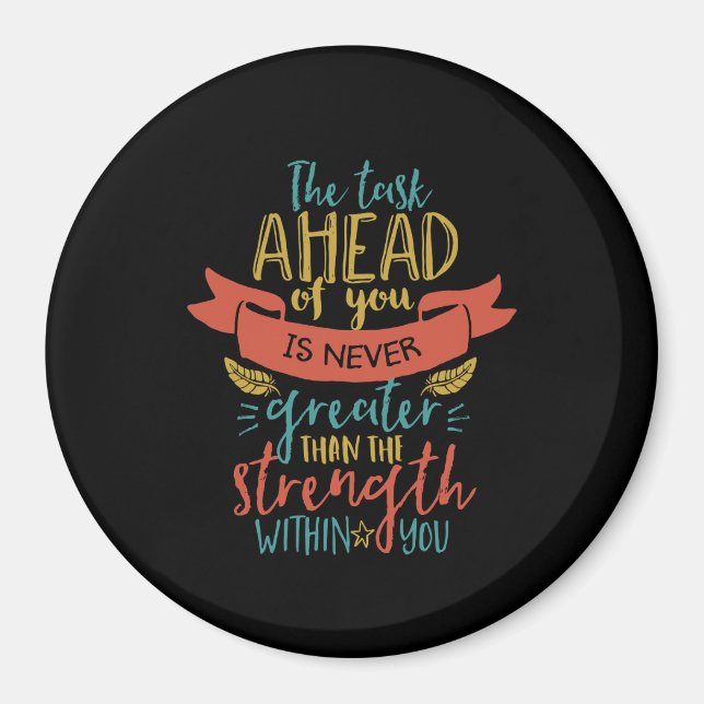 Aimant Citation Inspirationnelle Force Croire En Vous-Mêm (Devant)