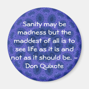 Aimant Citation inspirée de Don don Quichotte