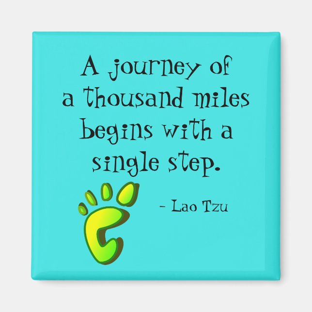 Aimant Citation Lao Tzu Inspirationnelle (Devant)