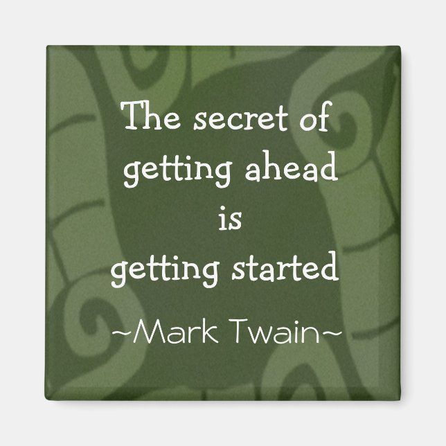 Aimant Citation Mark Twain - Don Inspirationnel (Devant)
