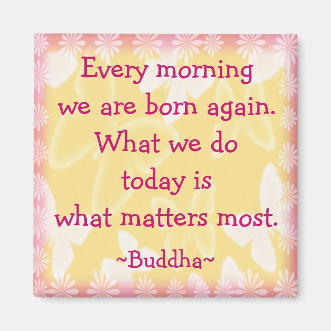 Aimant Citation Motivation du matin du Bouddha (Devant)