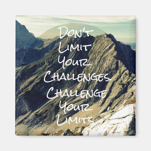 Aimant Citation Motivationnelle : Remettez vos limites (Devant)