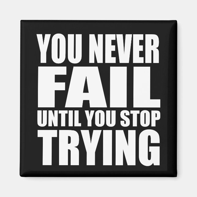 Aimant Citation motivationnelle réussie (Devant)