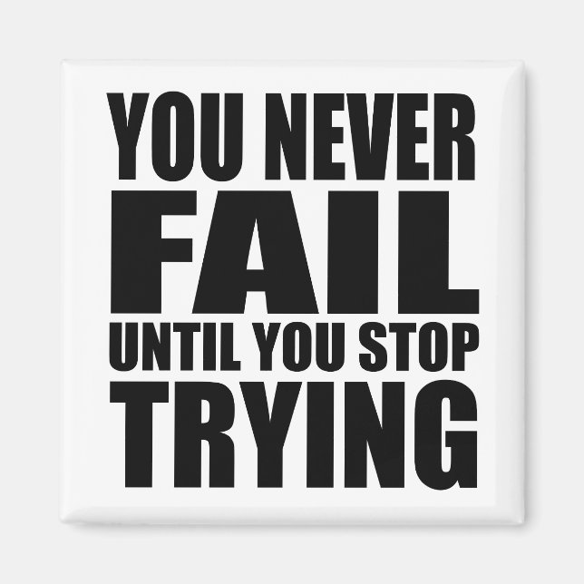 Aimant Citation motivationnelle réussie (Devant)