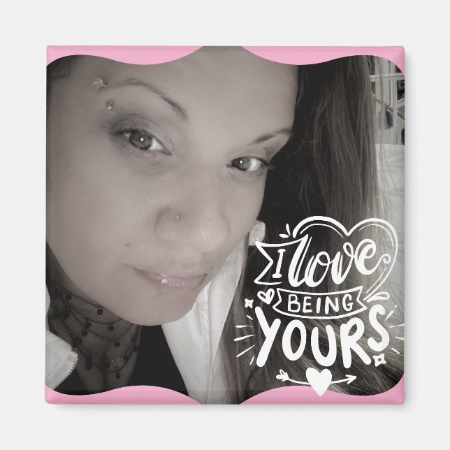 Aimant Citation Photo Saint Valentin rose (Devant)