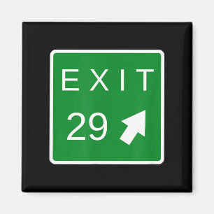Aimant Citation pour 29e anniversaire Exit 29 29 Sœur Lac