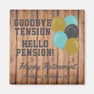 Aimant Citation Rustique De Retraite Et Ballons