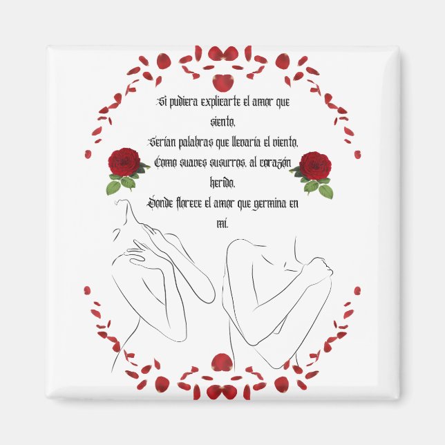 Aimant Citation "Si Pudiera Explicarte" (Devant)