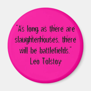 Aimant Citation végétarienne Tolstoï