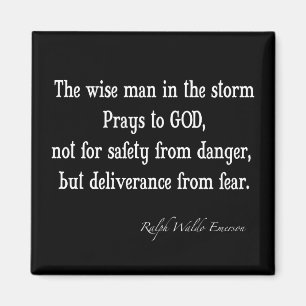 Aimant Citation vintage Emerson Inspirational Courage