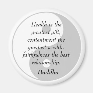 Aimant Citations de Bouddha - santé, satisfaction,